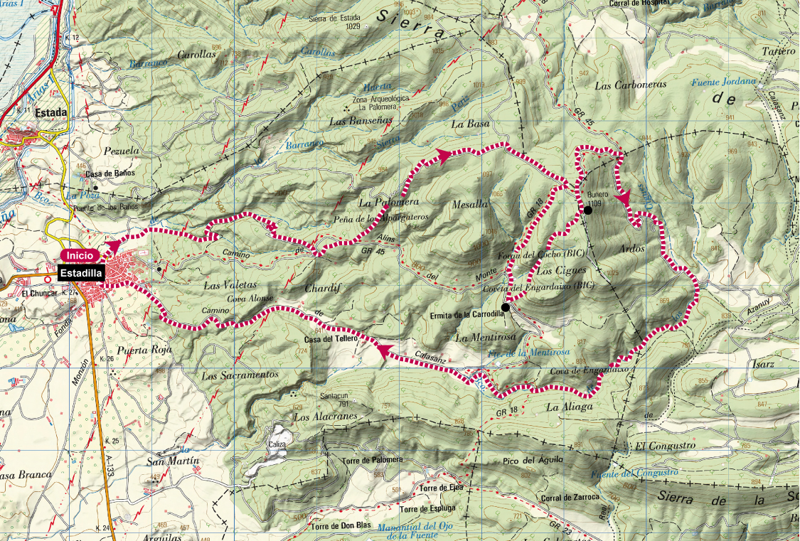 Mapa R3 Trail SierraCarrodilla