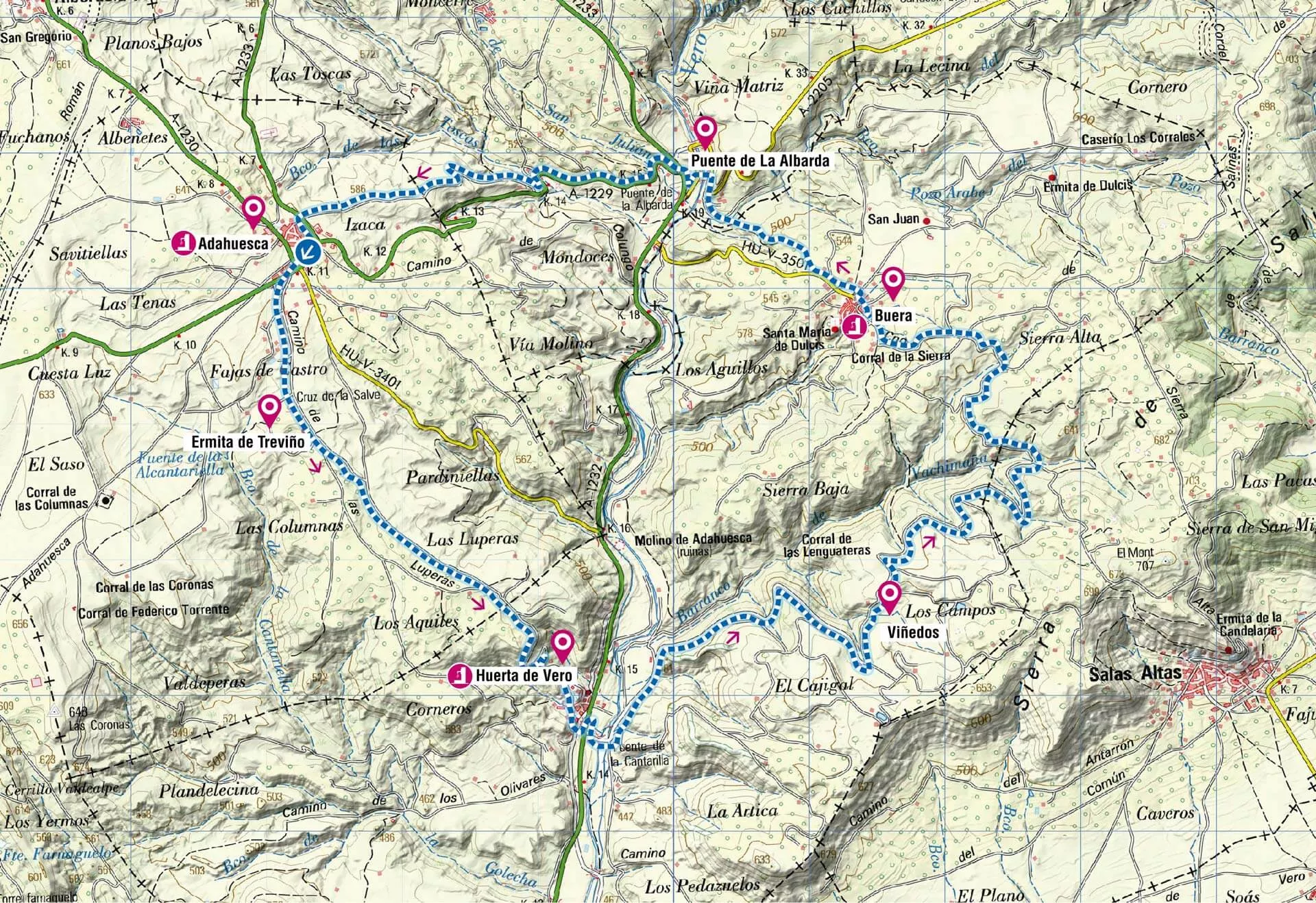 1 ruta de trevino mapa