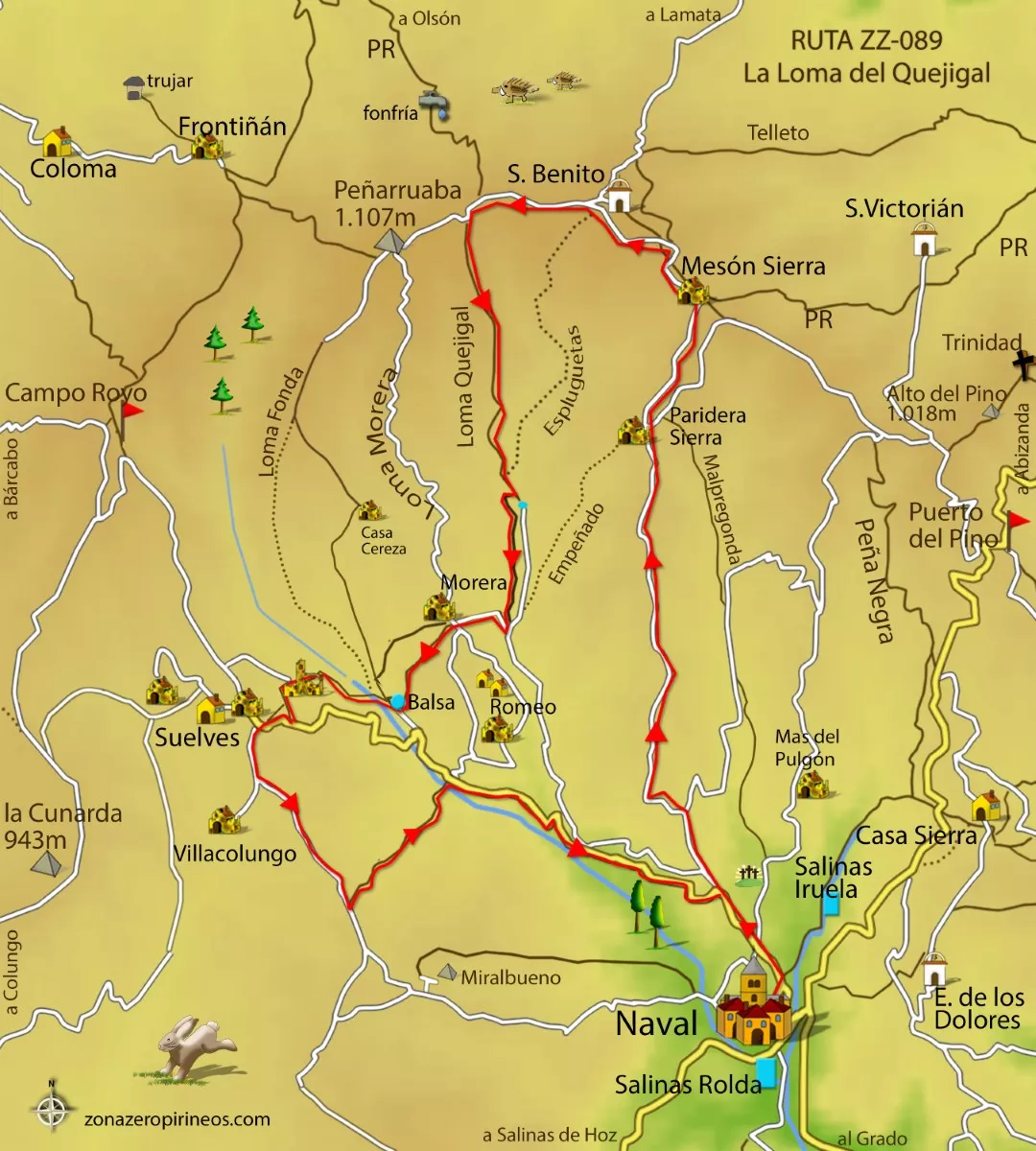 ZZ89 La Loma del Quejigal 1 mapa