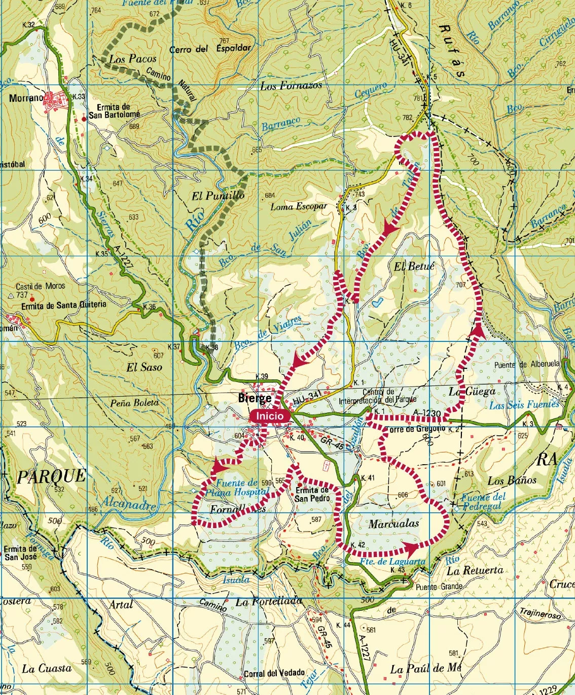 MAPA-Ruta40 BTTCaminosBierge