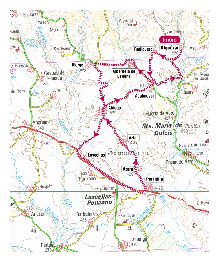 MAPA-Ruta6 BTTC Alquezar