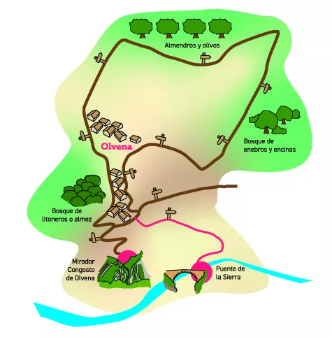 mapa congosto de olvena