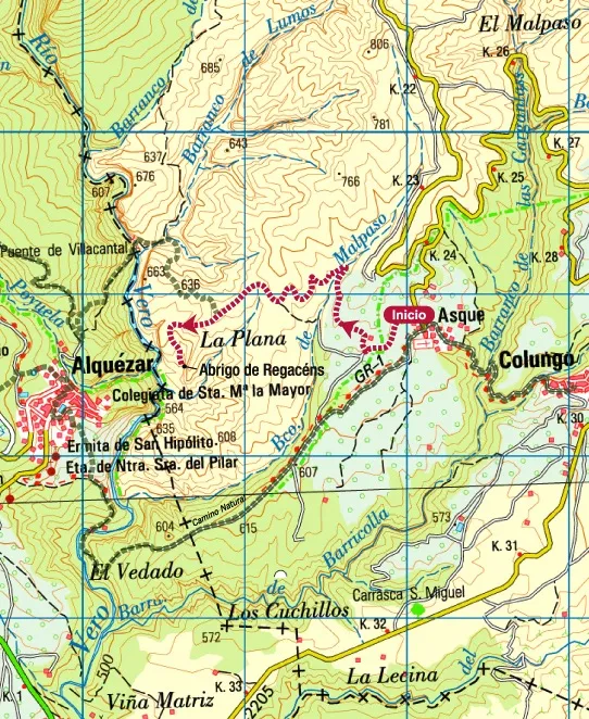 Ruta Asque-Abrigo de Regac&eacute;ns