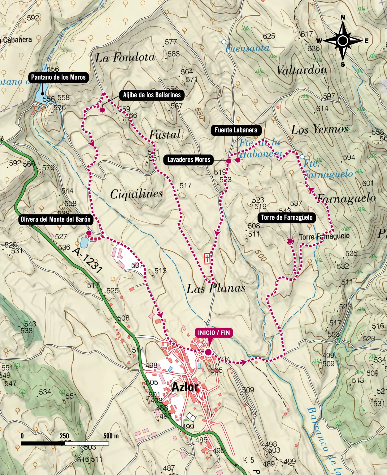 MAPA SENDERO AZLOR web
